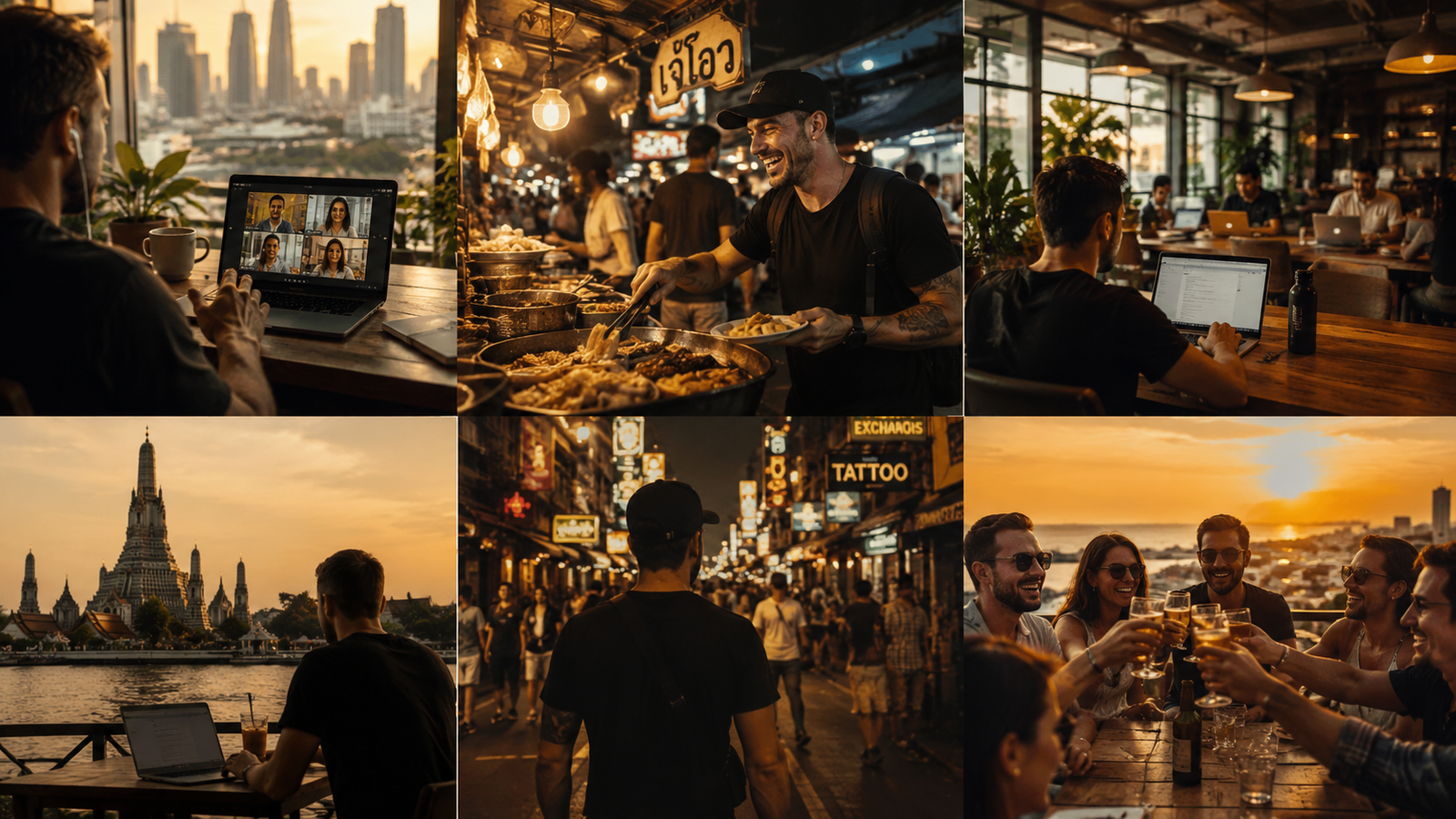 Members working and living abroad: coworking, street markets, sunsets, and community